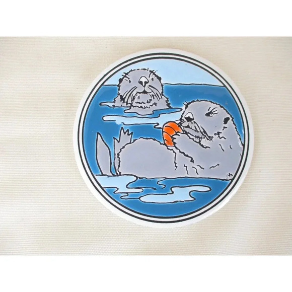 Sea life enamel coasters, Greece, mosaic‎ like - Picture 3 of 6